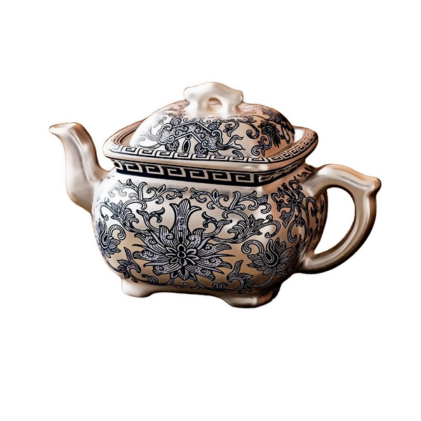 Chinese Kung Fu tea set 99.9% silver-gilt teapot set