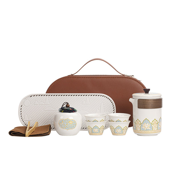 Ceramic Travel Tea Set for outdoor camping travel