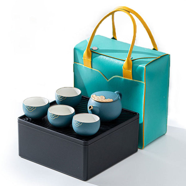 Chinese Travel Tea Set With Handbag and Tea Tray