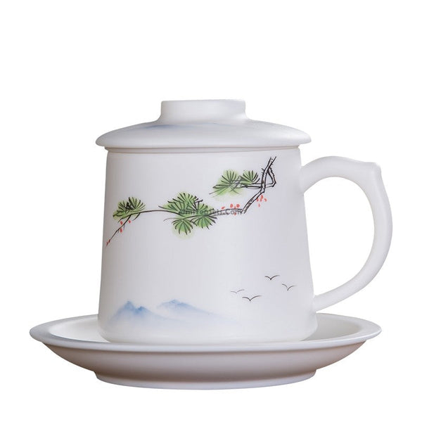 Dehua White Porcelain (Best Porcelain) Chinese Tea Cup With Infuser